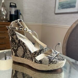 LK Bennett Snakeskin Espadrille Wedge